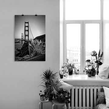 Artland Wandbild San Francisco Golden Gate Bridge, Amerika (1 St), als Leinwandbild, Poster in verschied. Größen