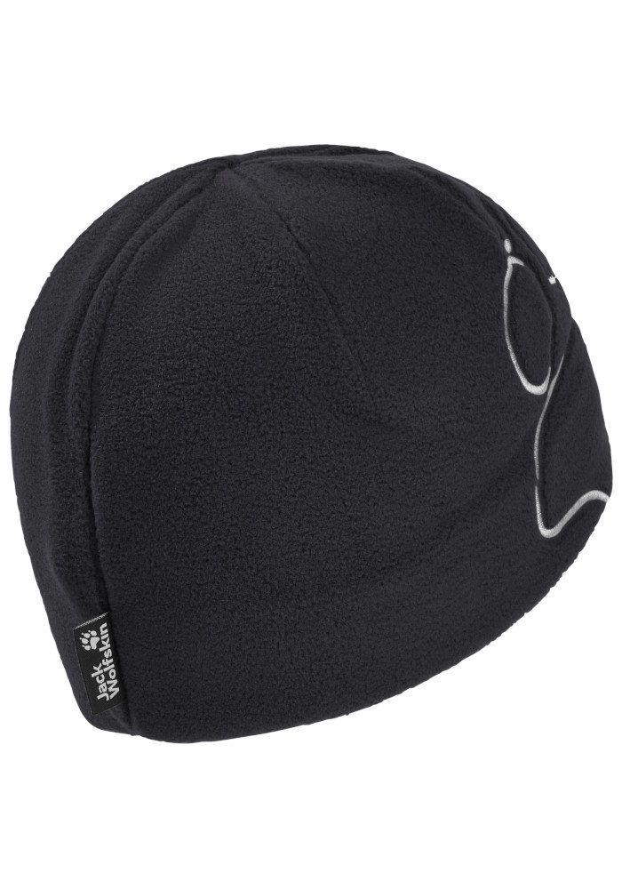 Jack Wolfskin Beanie VERTIGO PAW BEANIE K Kinder-Fleecebeanie, warm, Pfotenmotiv