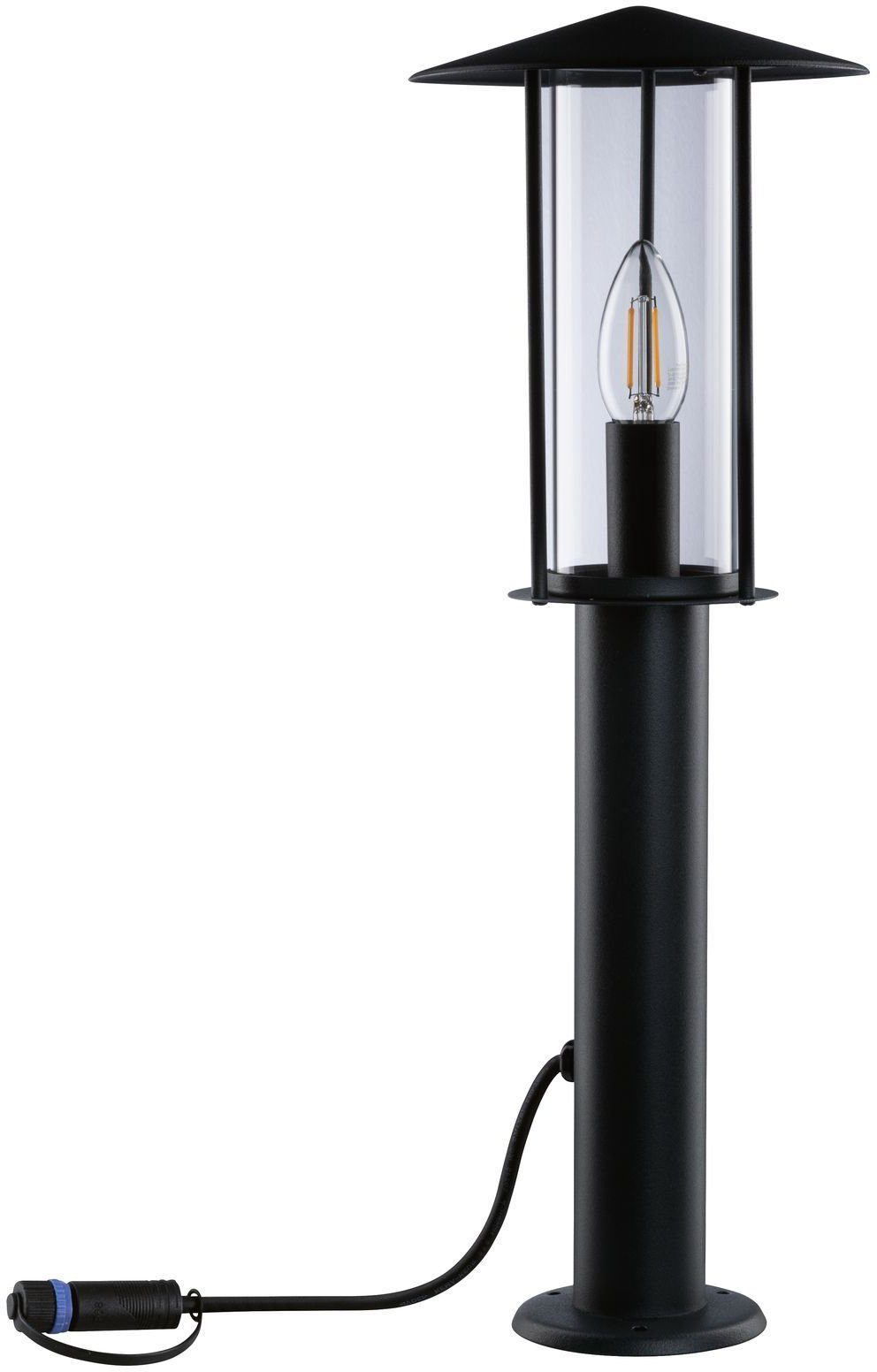 Paulmann LED Gartenleuchte Poller, LED wechselbar, Warmweiß, E14, IP44 2W 24V Anthrazit E14