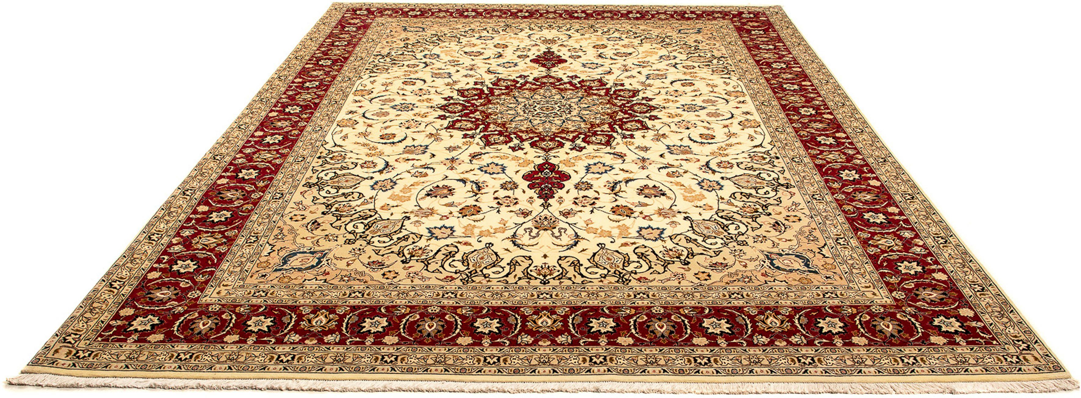 Orientteppich Perser - Täbriz - Royal - 335 x 254 cm - beige, morgenland, rechteckig, Höhe: 7 mm, Wohnzimmer, Handgeknüpft, Einzelstück mit Zertifikat