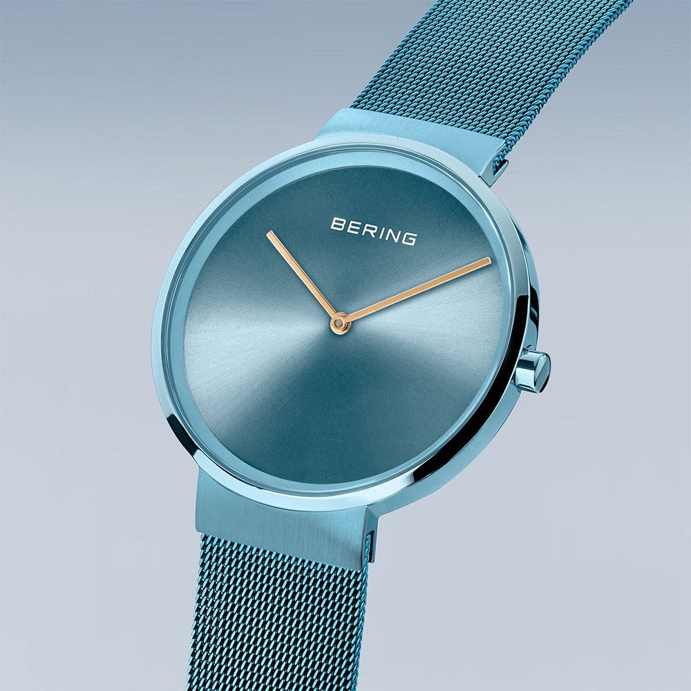 Bering Quarzuhr Bering Classic blau poliert/gebürstet 14539-388 14539-388, Bering Classic blau poliert/gebürstet 14539-388