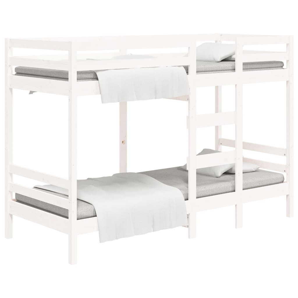 vidaXL Bett, Etagenbett Weiß 90x190 cm Massivholz Kiefer günstig online kaufen
