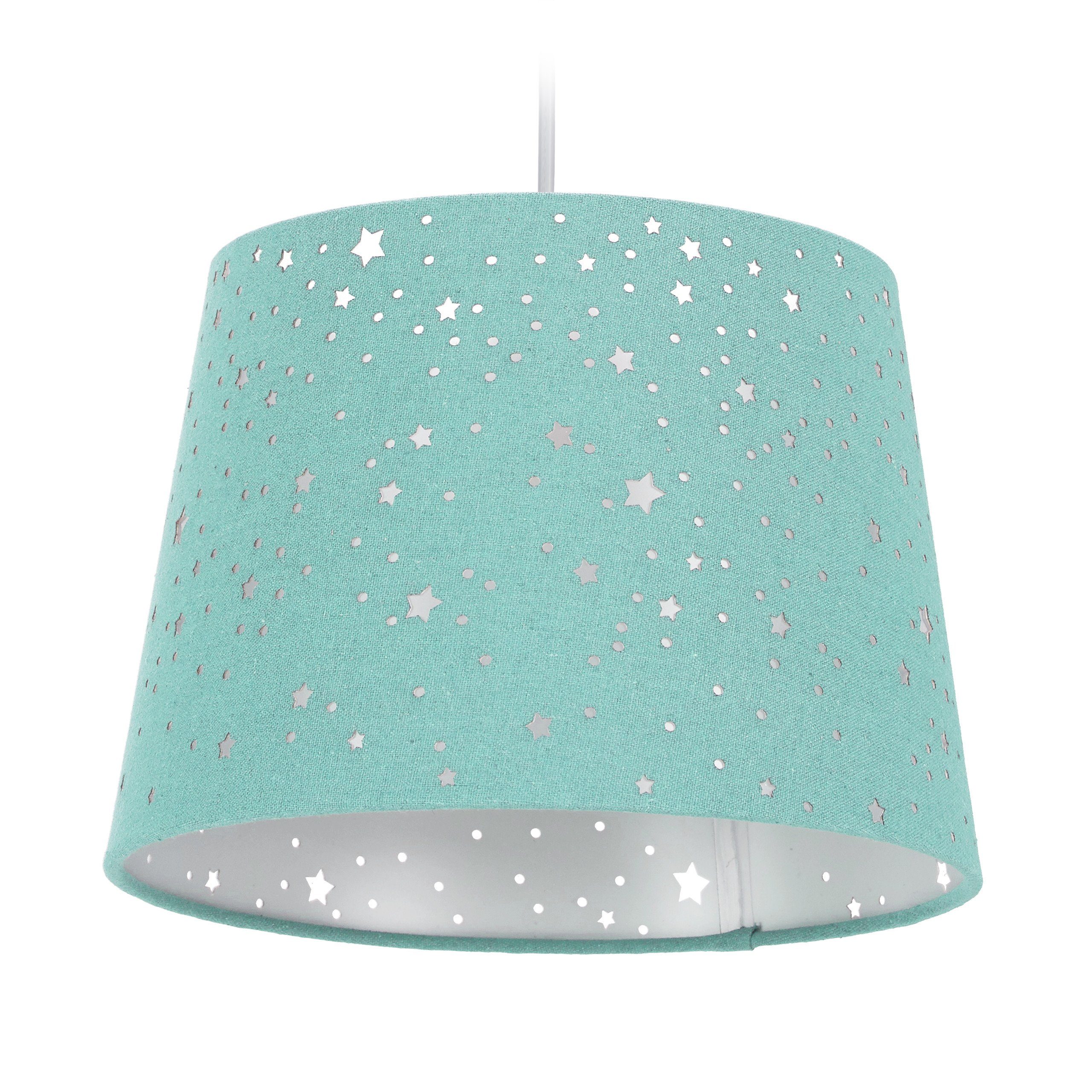 relaxdays Hängeleuchte Kinderzimmerlampe Sterne, Mint günstig online kaufen