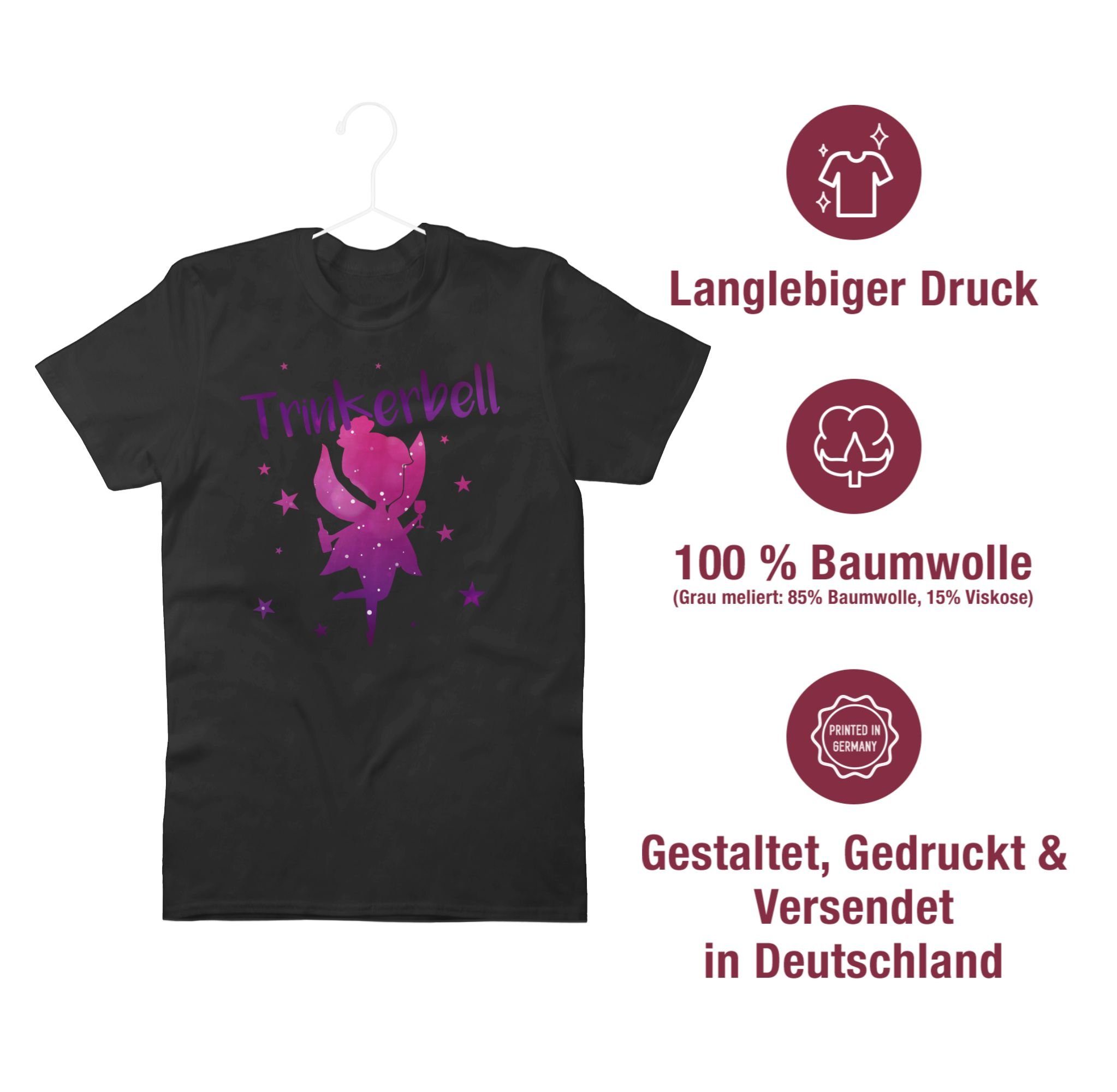 Shirtracer T-Shirt Trinkerbell Karneval Outfit Schwarz 1