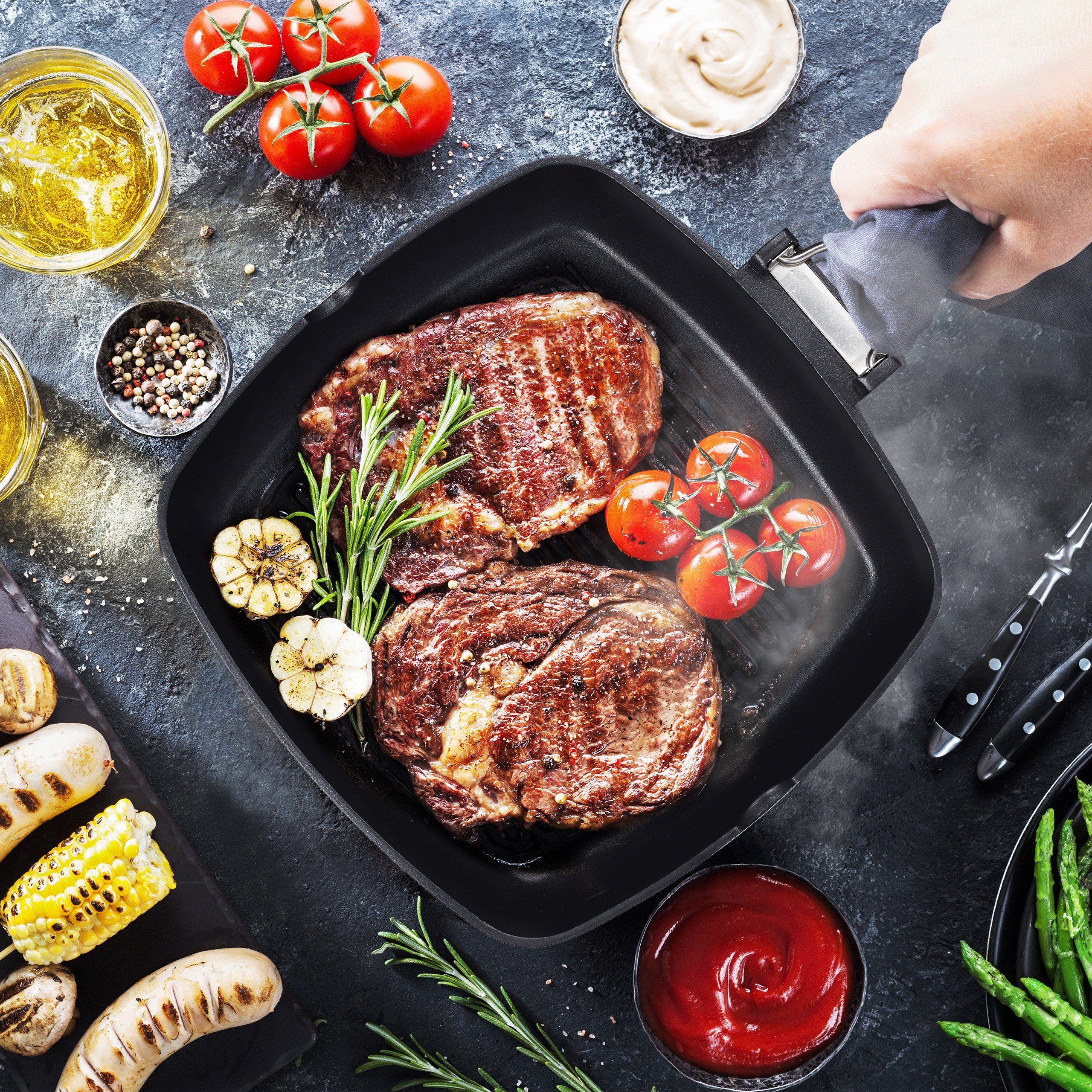 relaxdays Grillpfanne Induktio