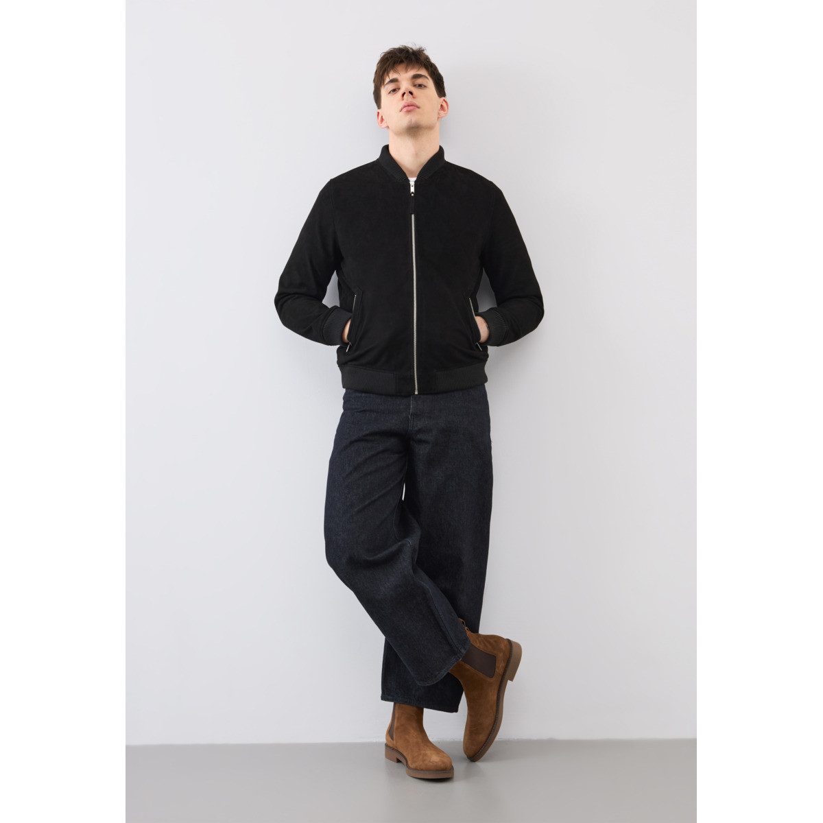 Bolongaro Trevor Lederjacke Finley Bomber Herren Bomberjacke, Freizeitjacke, Blazer, Pufferjacke, Übergangsjacke