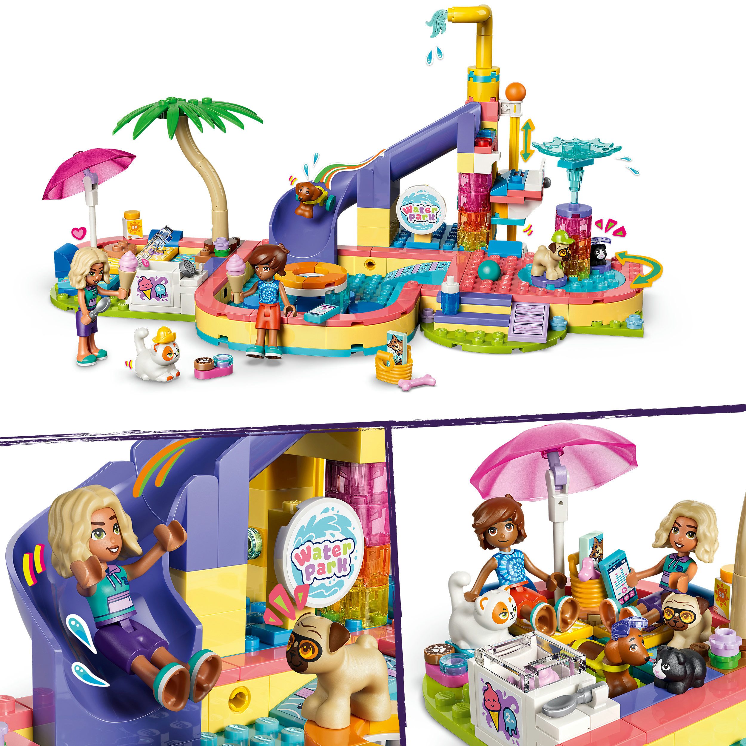LEGO® Lustiger Tag im Wasserpark (42676), LEGO Friends Konstruktionsspielsteine, (278 St), Made in Europe – Bild 4 von 5