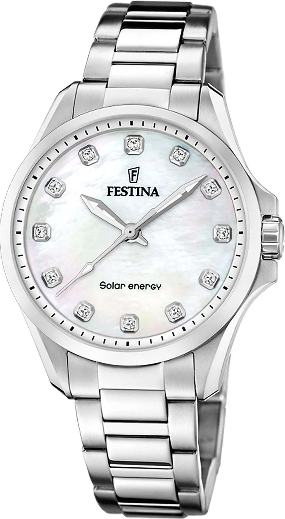 Festina Solaruhr Festina Damenuhr Edelstahl silber, günstig online kaufen