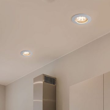 Nordlux LED Einbaustrahler, LED-Leuchtmittel fest verbaut, Warmweiß, Einbaustrahler Deckenlampe Einbauspot rund weiß Wohnzimmerlampe 3x