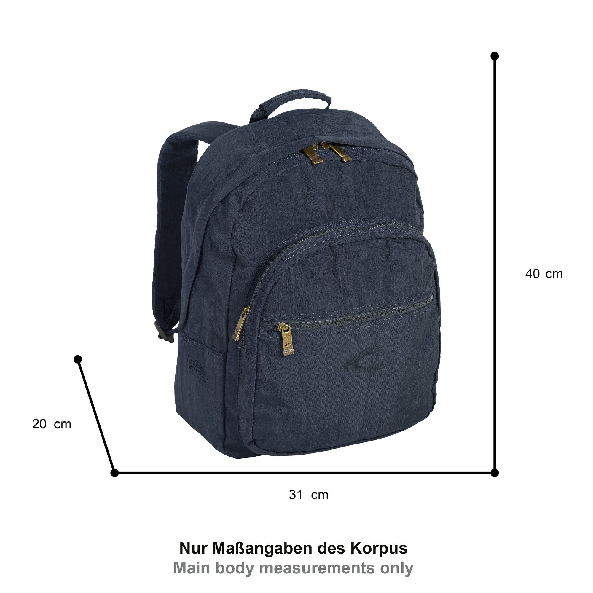 camel active Rucksack Journey, Unisex Freizeitrucksack mit Logostickerei