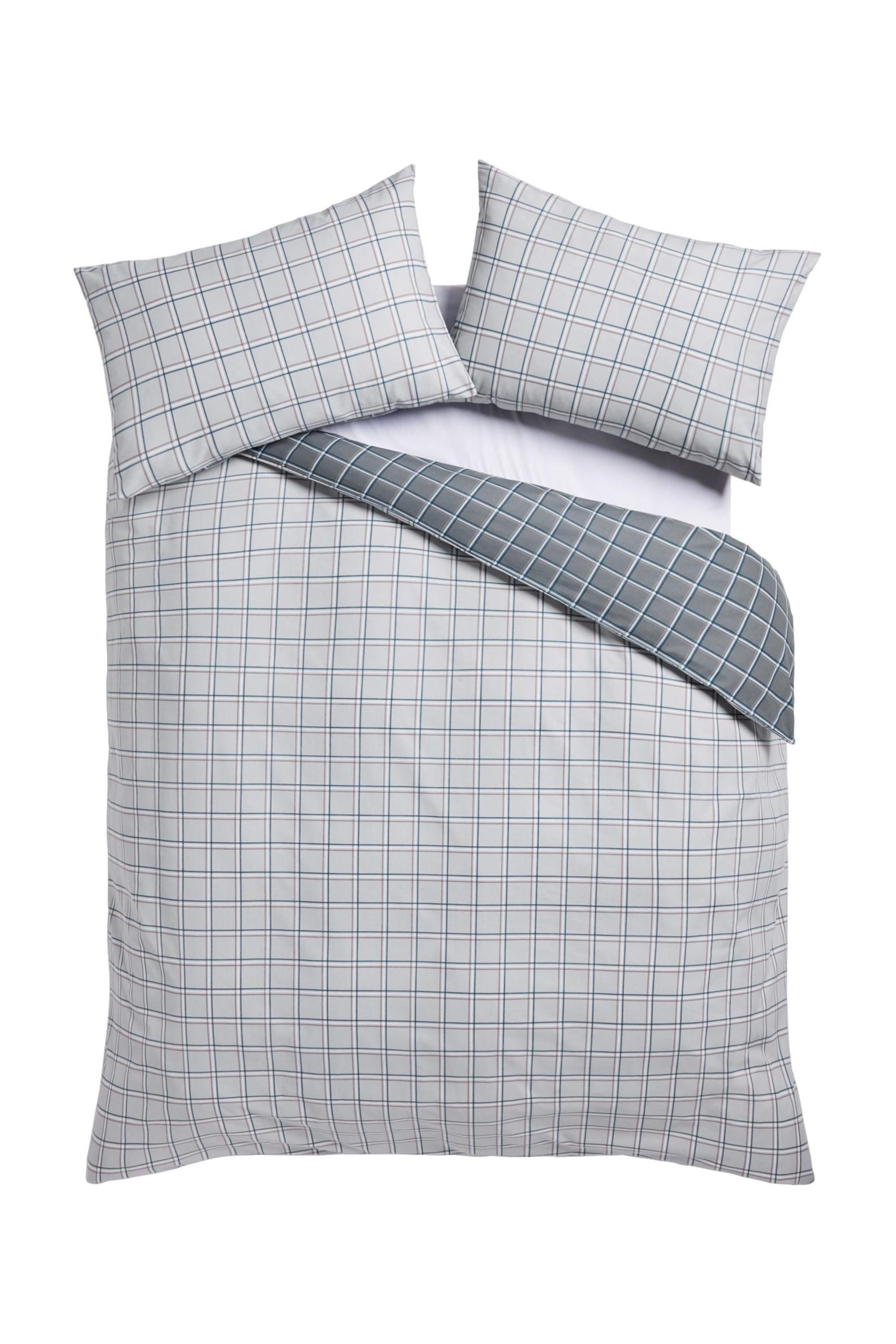 Next Bett-Set Wendbare Bett- und Kissenbezüge mit Karomuster, Bezug: Polyester (recycelt), Baumwolle