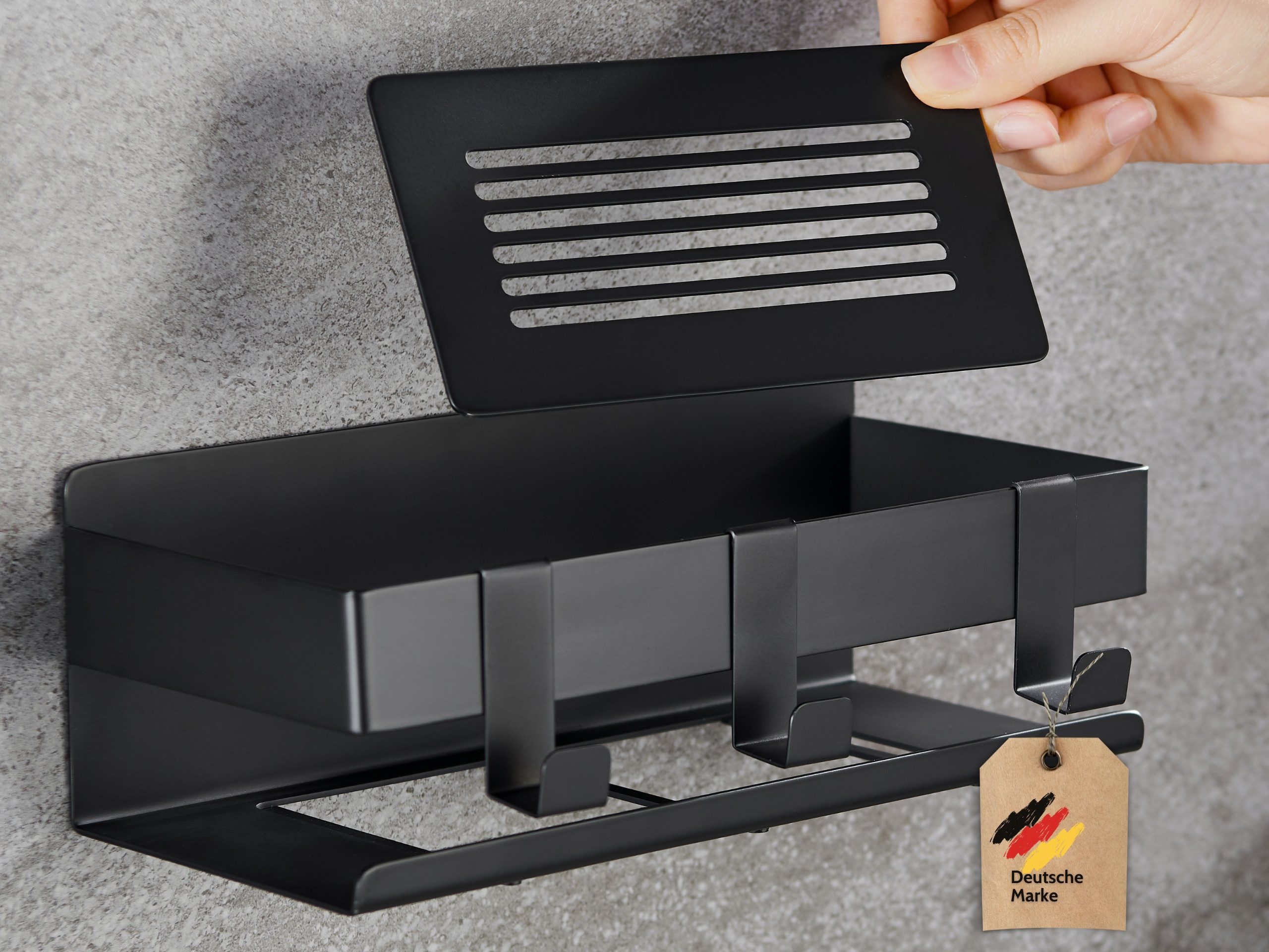 DEKAZIA Duschablage ohne Bohren, Selbstklebender Duschkorb, Duschregal Edel günstig online kaufen