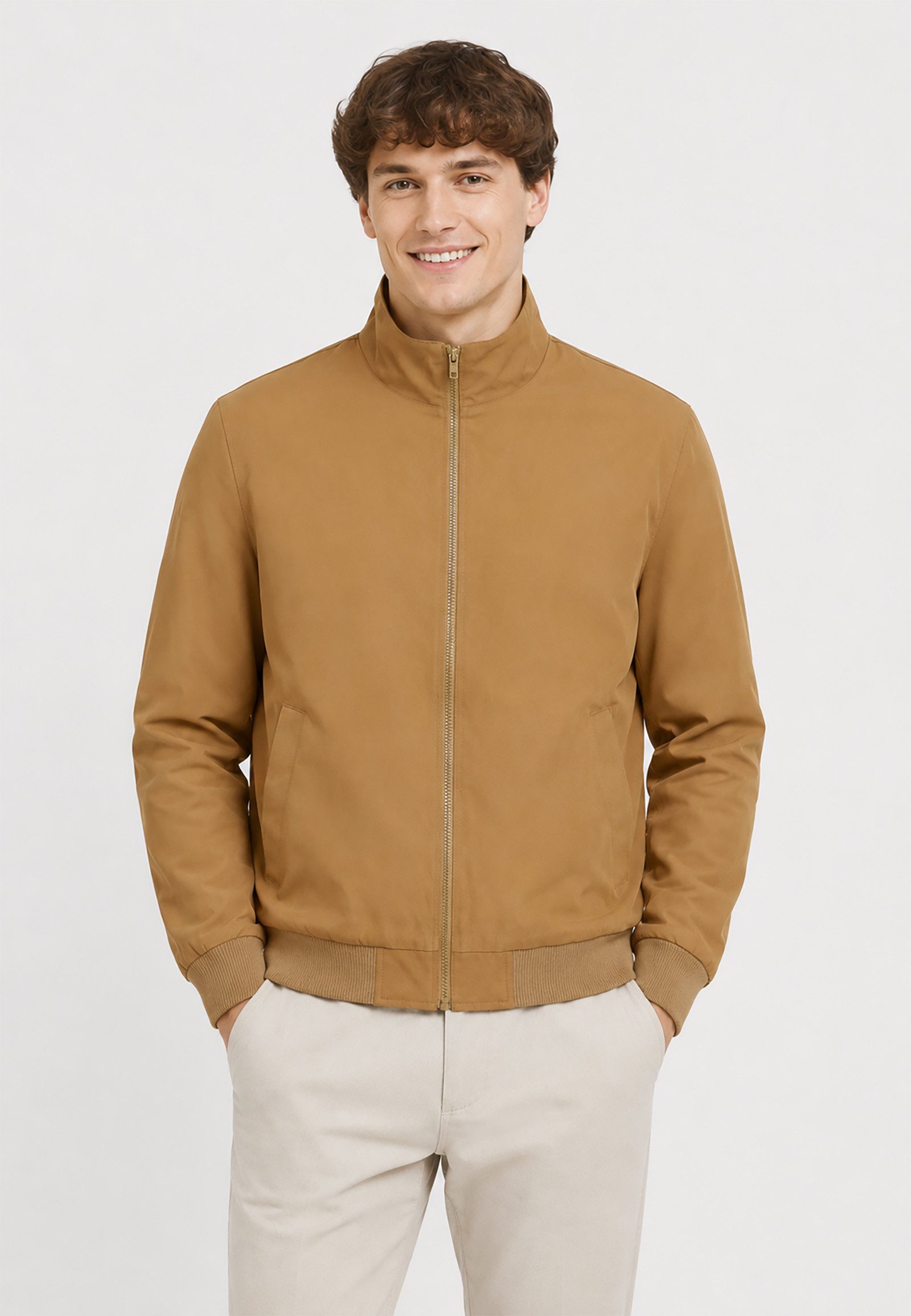 Blend Blouson Moderner Stehkragen Reißverschluss Rippbündchen Taschen (1-St) BHEFI JKT