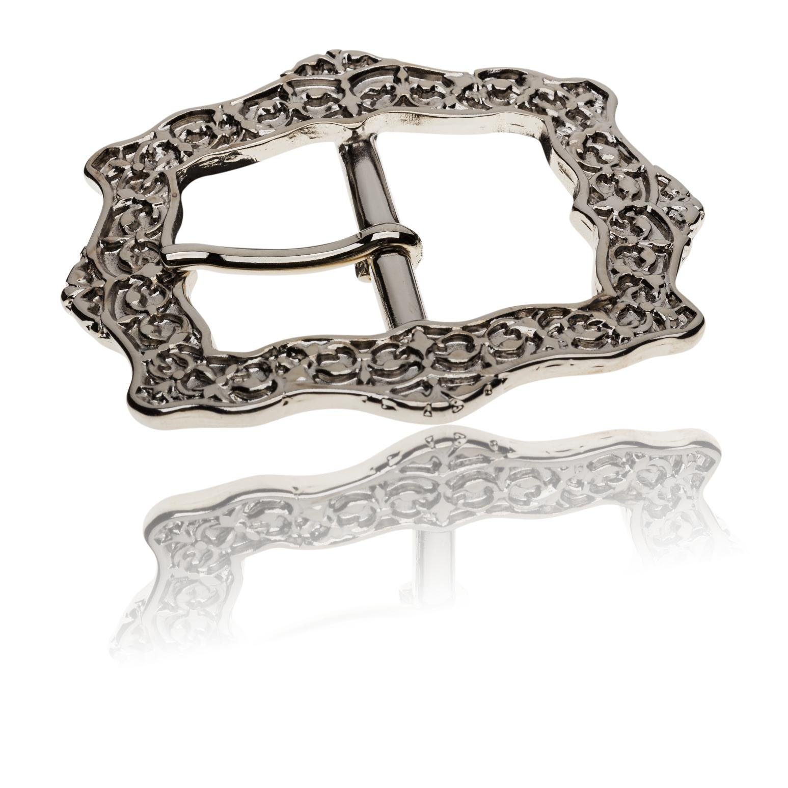 Gürtelschnalle 35mm Metall Silber - Buckle Versailles - 328707500020