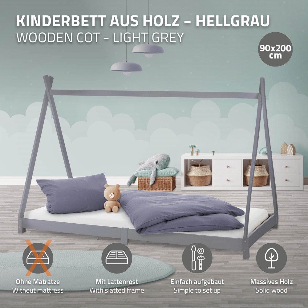 ML-DESIGN Spielbett Hausbett Tipi Zeltbett inkl. günstig online kaufen