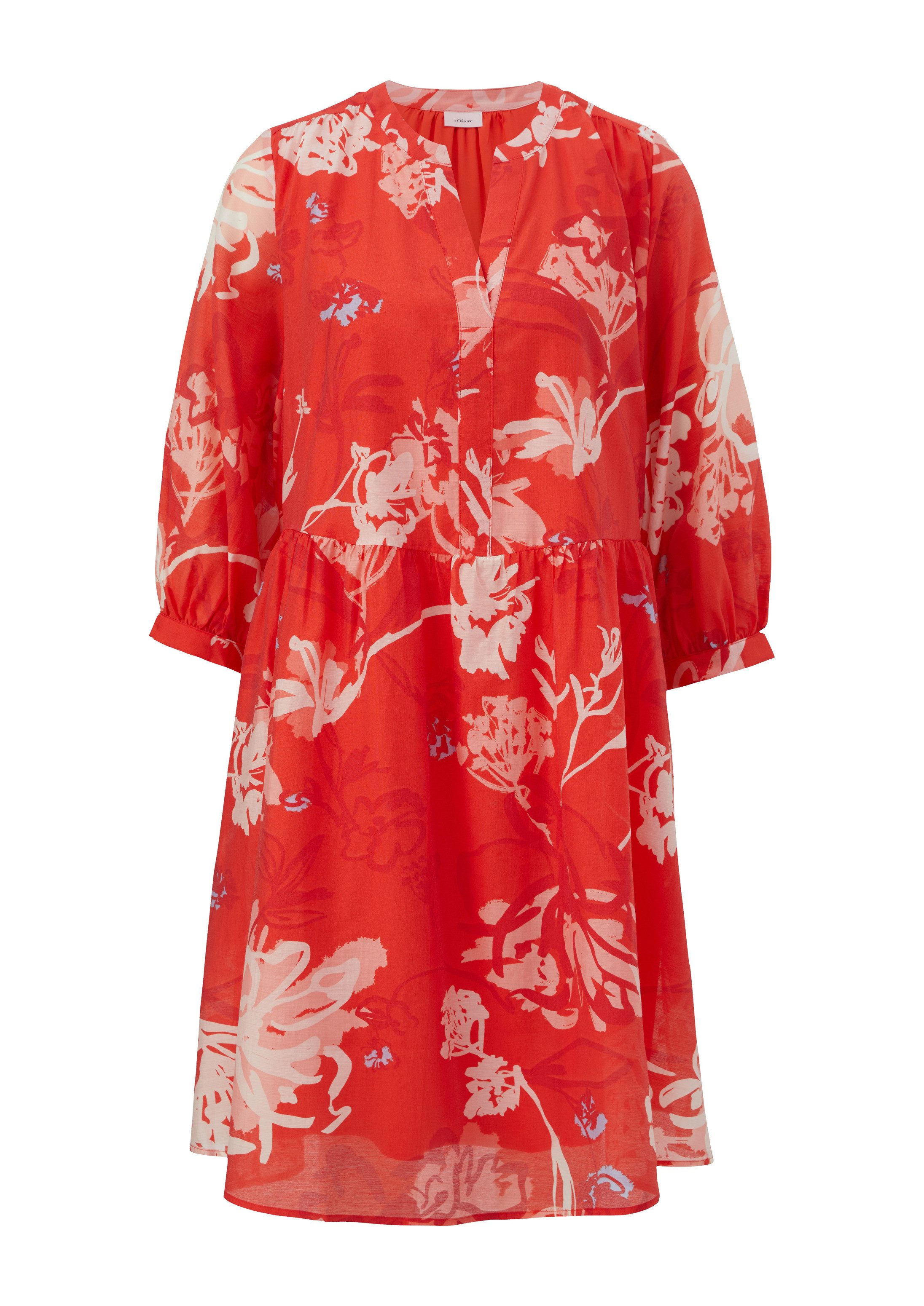 s.Oliver Minikleid Kleid Tunikakleid mit All-over-Muster