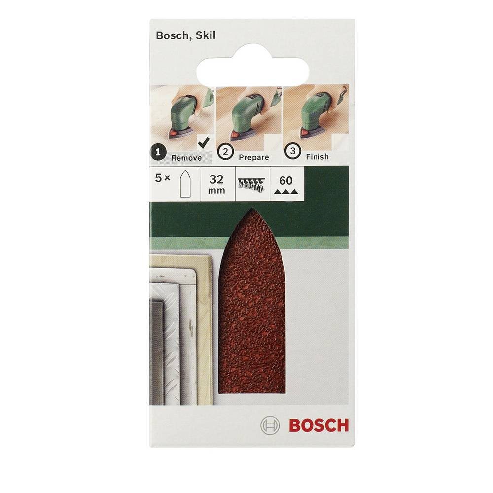 Thumbnail - BOSCH Schleifpapier 6-teiliges Schleifblatt-Set für Deltaschleifer, mit Klett, ungelocht