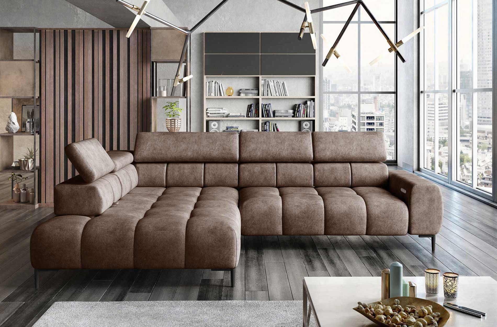 WOHNKLUSIV Ecksofa Ecksofa Venezia mit elektrischer günstig online kaufen