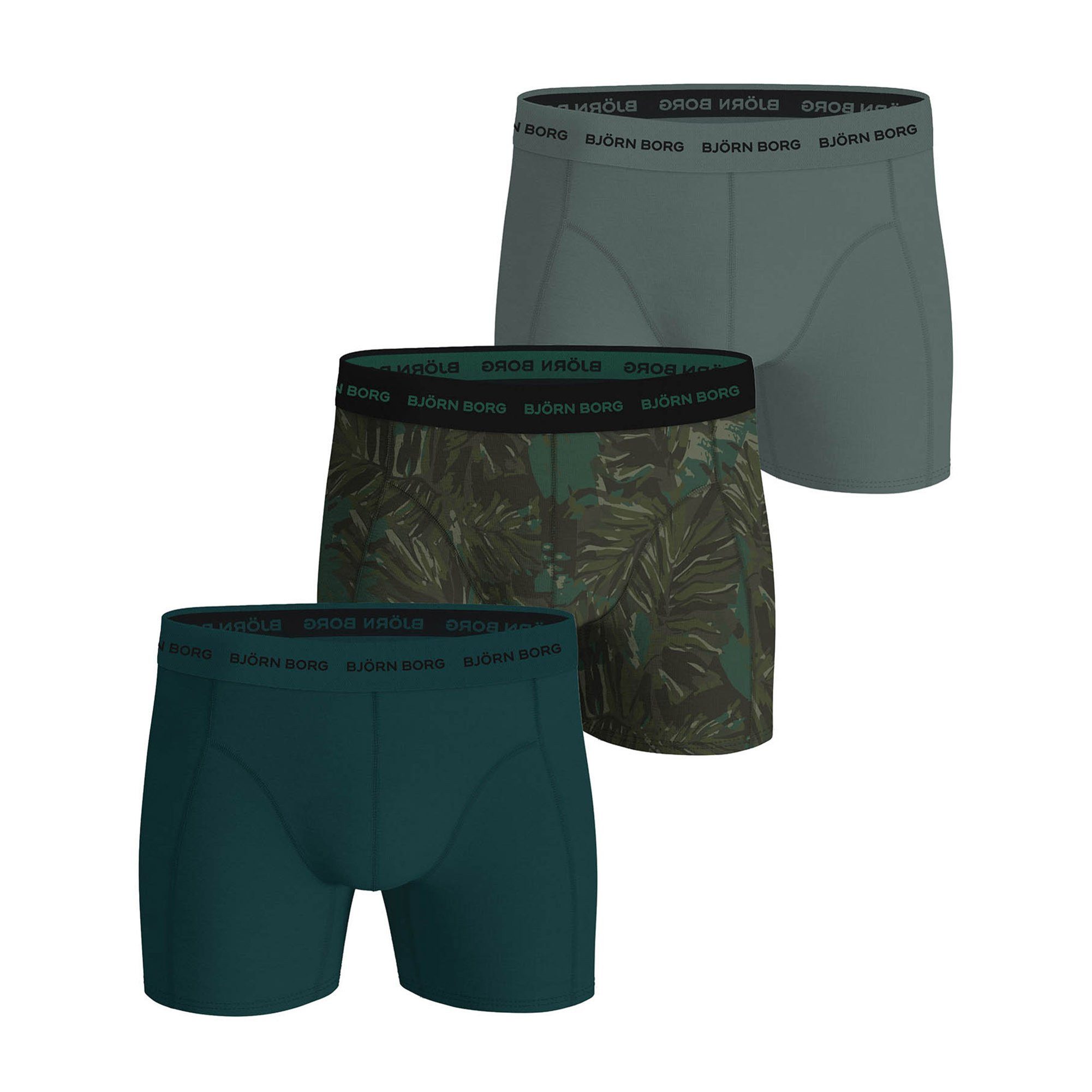 Björn Borg Boxer Herren Boxershort 3er Pack Baumwollmischung (Packung, 3er Pack)