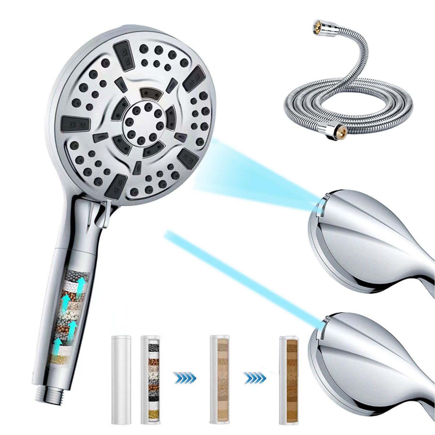 Refttenw Handbrause Handbrause mit Filter, Regendusche, mit Schlauch, (set, günstig online kaufen