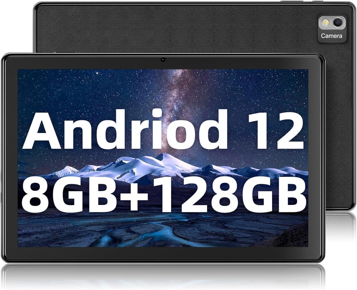 SGIN Entspiegelte matte Beschichtung Tablet (10,1", 128 GB, Android 12, 2,4G+5G, Tablet Octa Core bis zu 1,6 GHz, 5 MP + 8 MP Telecamera, Akku 6000 mAh)