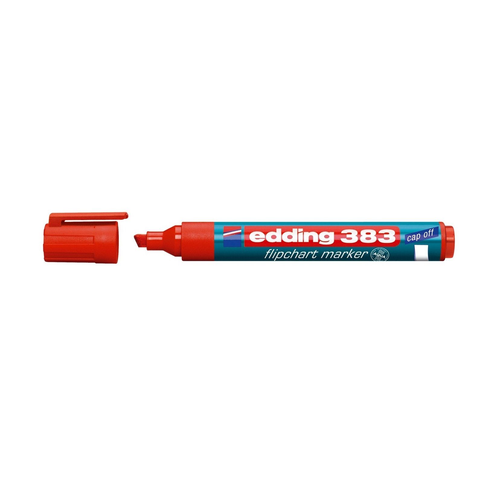 edding Marker Flipchartmarker Keilspitze 1-5 mm edding 383, (Stück, 1-tlg), Whiteboardmarker Rot