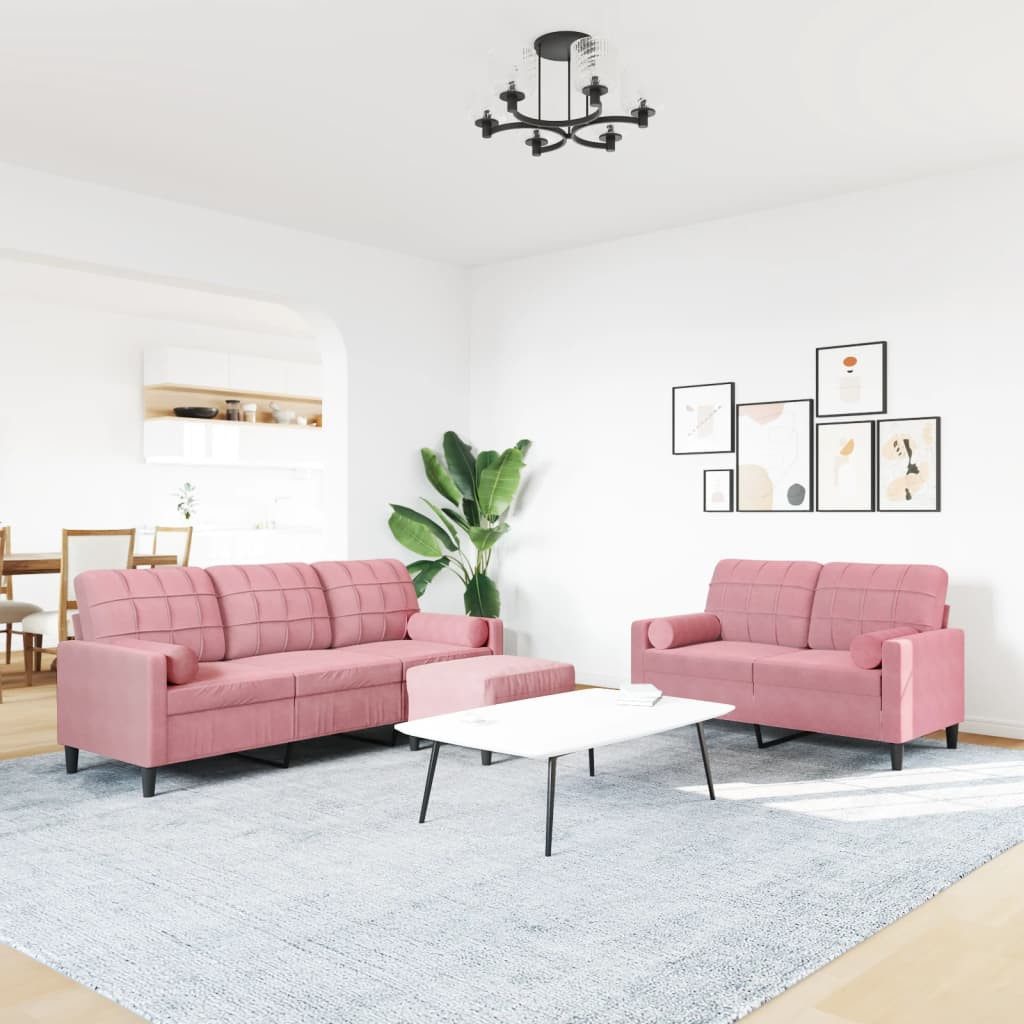 vidaXL Sofa 3-tlg. Sofagarnitur mit Kissen günstig online kaufen
