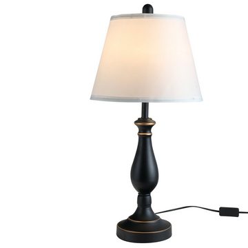 HOMCOM Stehlampe 3er- Lampenset 2 Tischlampen + 1 Stehlampe, 3 x E27 (nicht im Lieferumfang enthalten)
