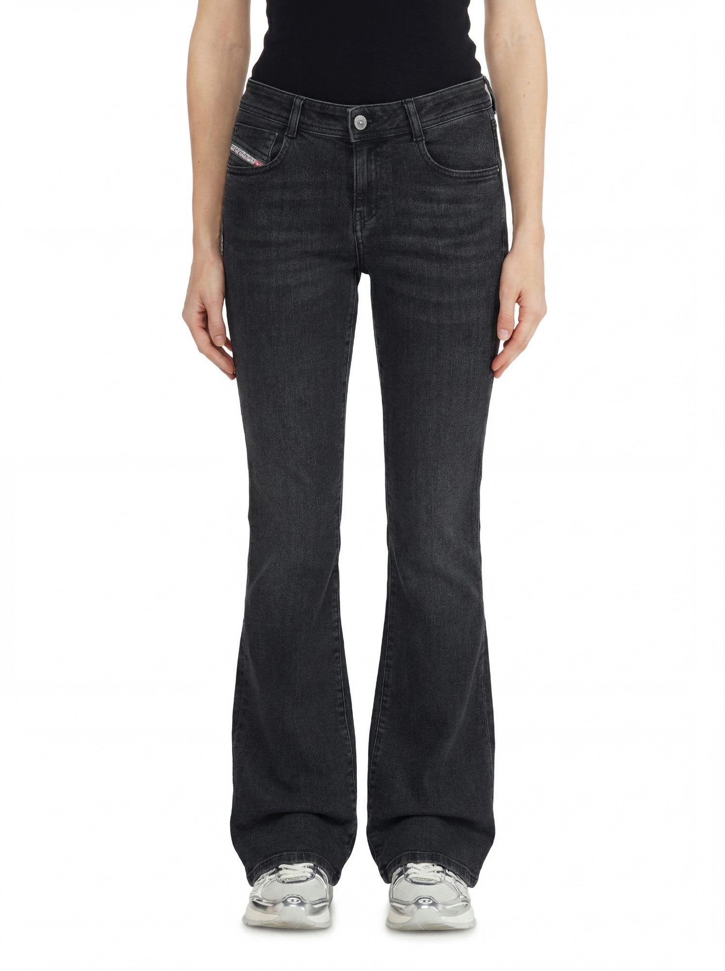 Diesel Bootcut-Jeans schmale, ausgestellte Beinform - D-EBBEY R9G61 Extra-lange Beinpartie