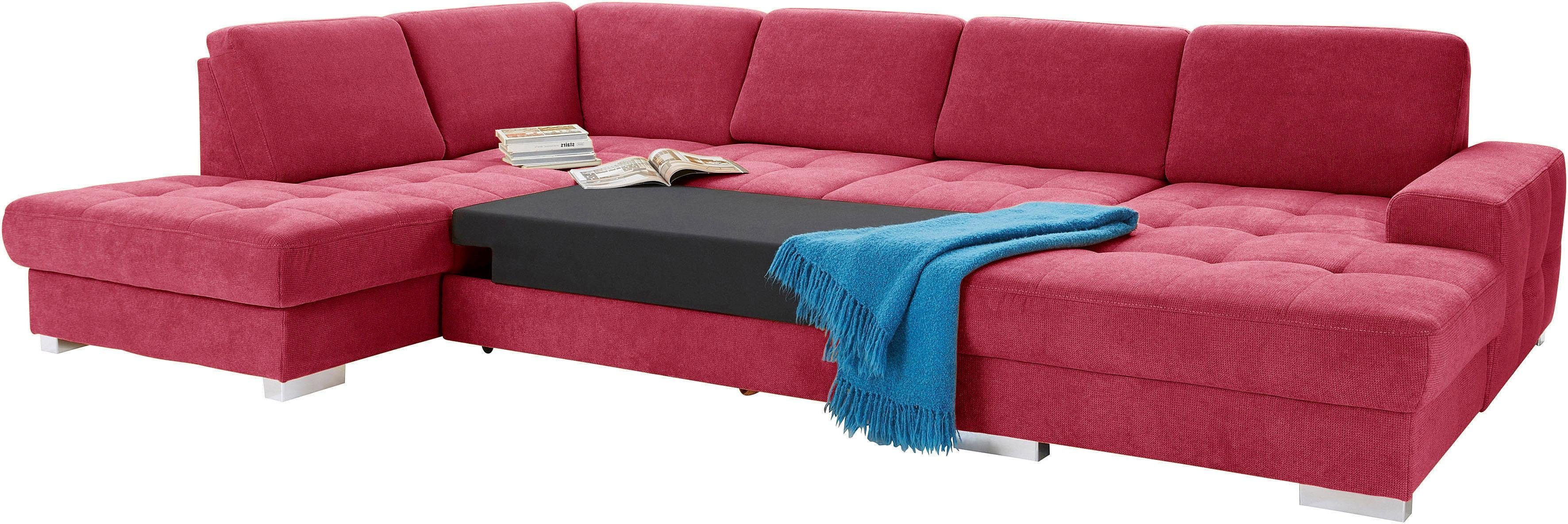 sit&more Wohnlandschaft Santorini U-Form, mit Federkern und Sitztiefenverstellung, wahlweise mit Schlaffunktion