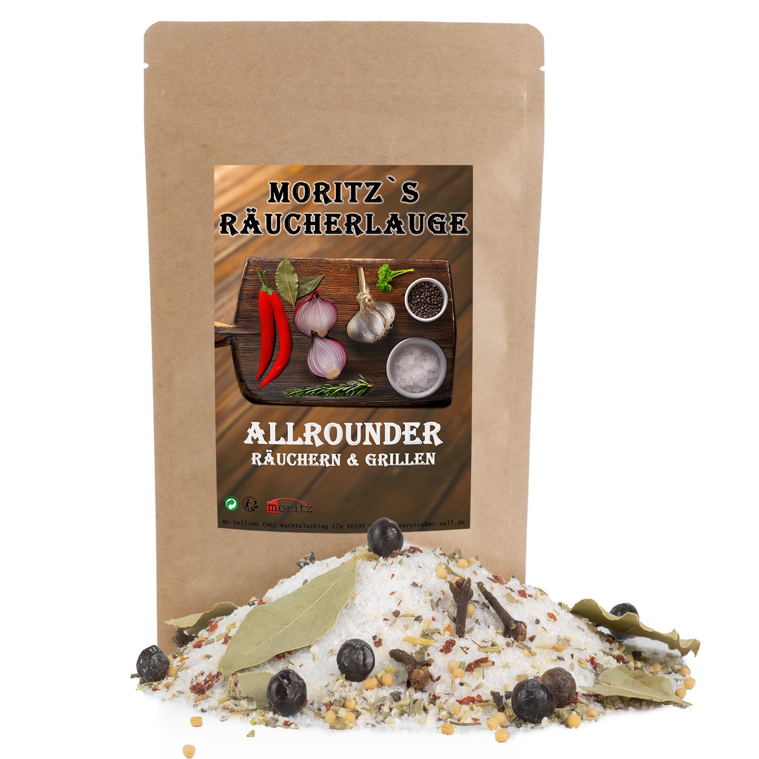 Moritz Räucherbox Räucherlauge Allrounder 600g Räucherlake Salzmischung Nitrit Salz NPS Salz zum Pökeln