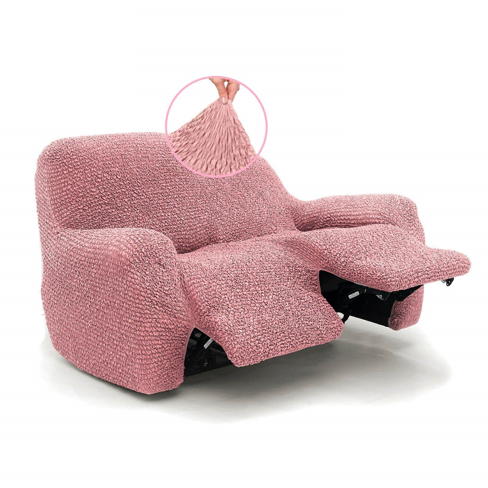 Sofahusse Bezug für Relaxsofa 2-Sitzer, italienische Handarbeit, Paulato by GA.I.CO, elastischer hochwertiger Mikrofaserstoff