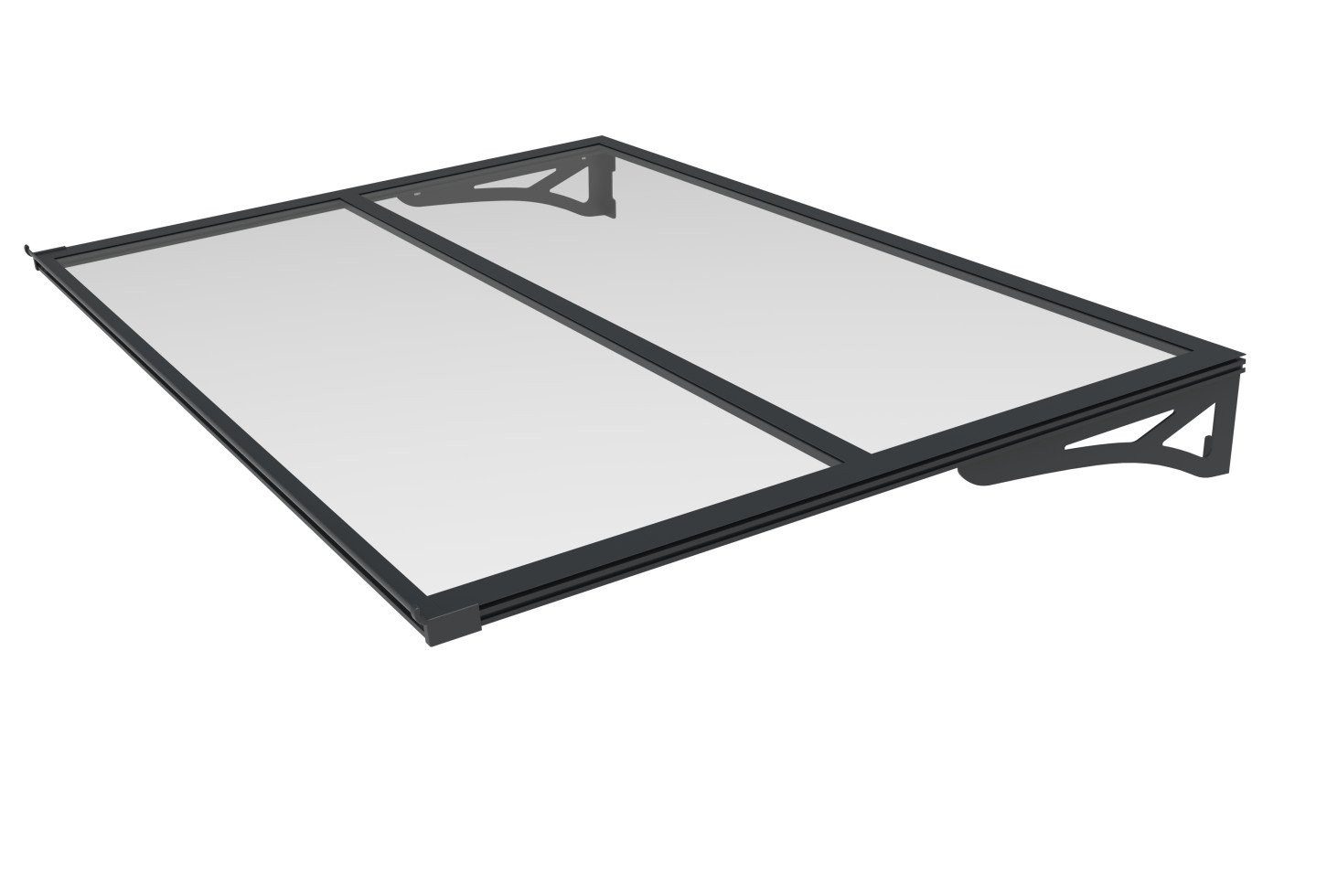 Thumbnail - Trend Line Vordach TrendLine Vordach Bordeaux Aluminium schwarz 140 x