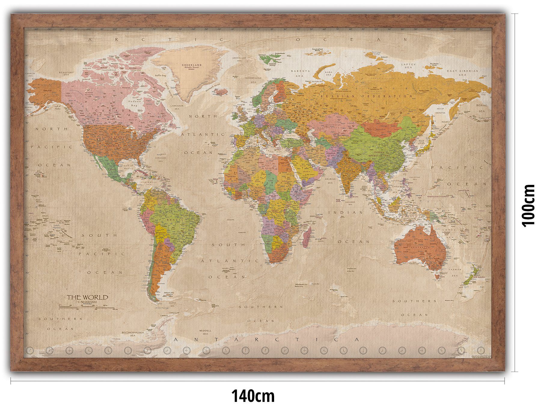 Close Up Bilderrahmen XXL Posterrahmen 100 x 140 cm Holzdekor Eiche Dunkel günstig online kaufen