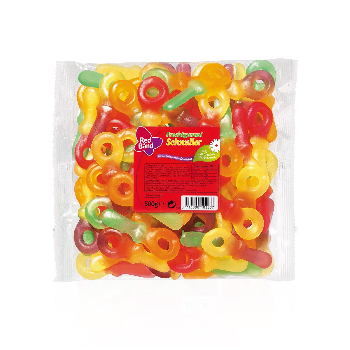Red Band Süßigkeit, Red Band Fruchtgummi Schnuller Minis fruchtige Kombination 500g