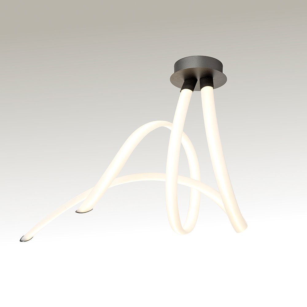 Deckenleuchte Weiß/Chrom Armonia Mantra LED-Deckenleuchte Weiß.Chrom 66cm Spirale