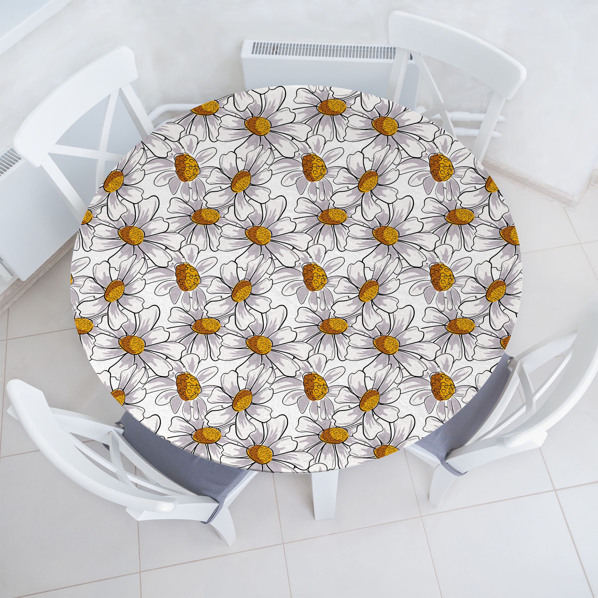 Tischdecke Rundum-elastische Stofftischdecke