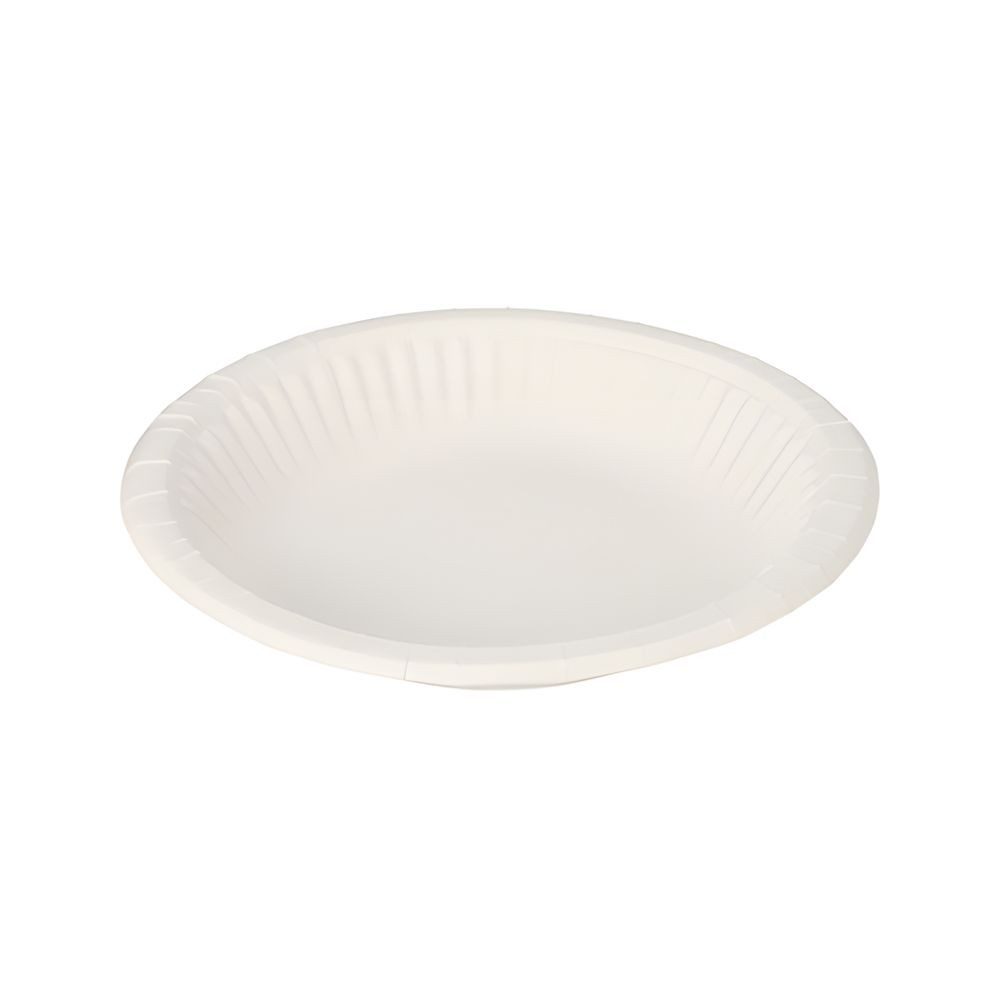 PAPSTAR Einwegschale Schalen, Pappe pure rund Ø 19 cm, 3 cm weiss 600 Stk, Pappe aus Frischfaser
