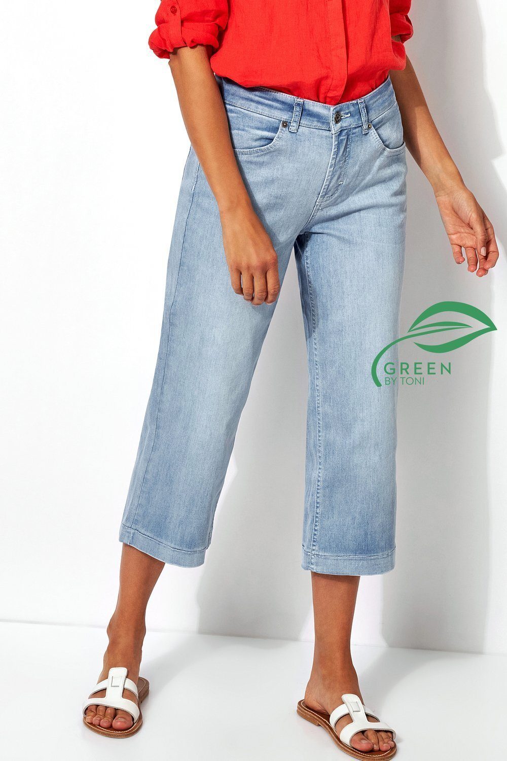 Damen Jeans TONI 3/4-Jeans Liv aus bleached Denim