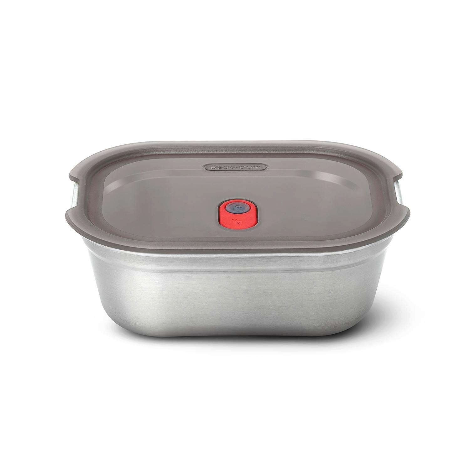 black+blum Frischhaltedose Edelstahl-Frischhaltedose, rechteck, 900ml, Edelstahl, Silikon, Polypropylen