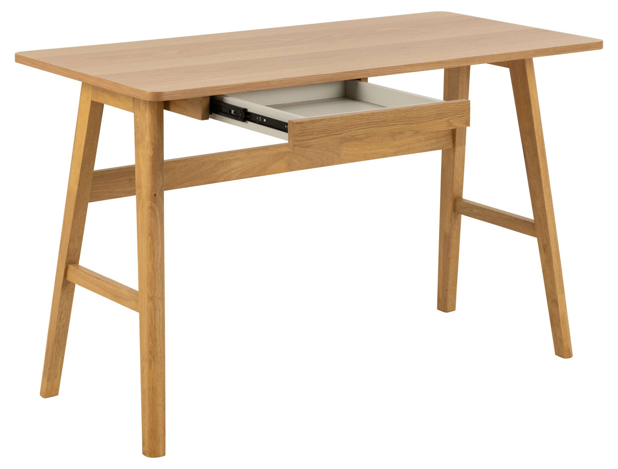 ACTONA GROUP Schreibtisch Barnett, Schreibtisch, Schublade matt Eiche Lack Furnier,120x60x75cm