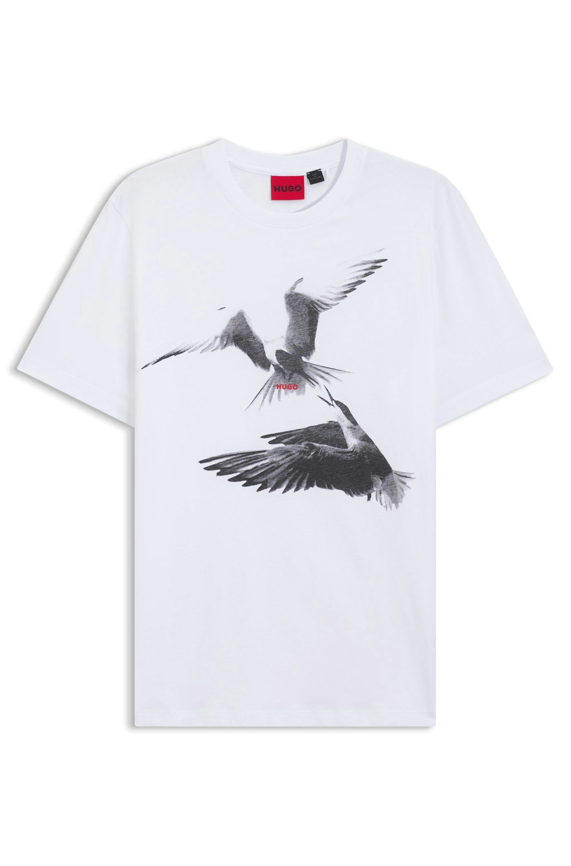 HUGO T-Shirt Dirunn Reine Baumwolle, Rundhalsausschnitt, Regular Fit – Bild 5 von 5