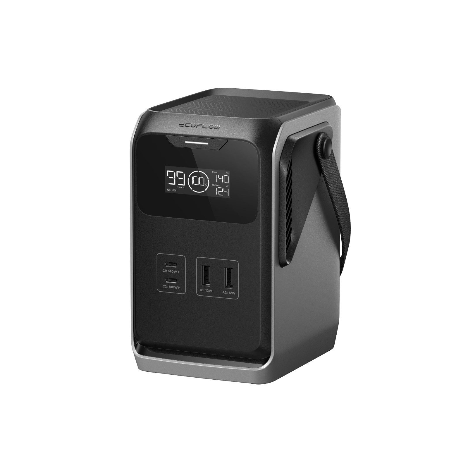 Ecoflow ECOFLOW TRAIL 200 DC Tragbare Powerstation, 192 Wh Solargenerator Powerstation Schnellladung, 4 Ausgänge, stoßfest ultraleichte LFP-Batterie mit Griff, 0 dB für Outdoor, Camping, Reisen, Notfälle