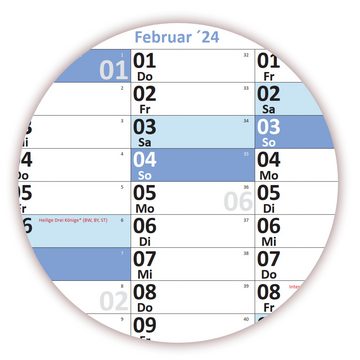 LYSCO Wandkalender Wandplaner DIN A1 nass abwischbar 2024 / 2025, 12 Monate