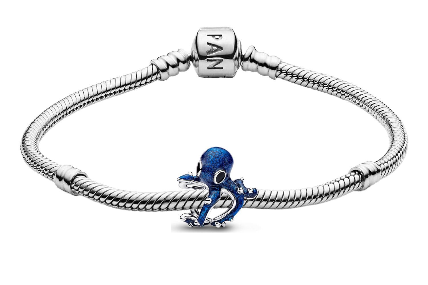 Pandora Charm-Armband DamenSilber Starterset Blauer Oktopus