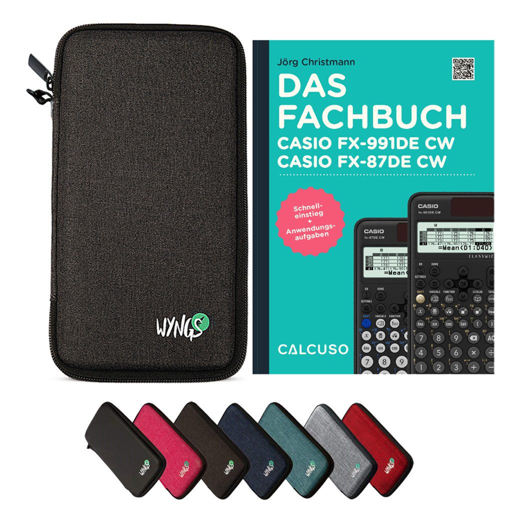 Taschenrechner CALCUSO Zubehör Standardpaket Dunkelgrau kompatibel für Taschenrechner