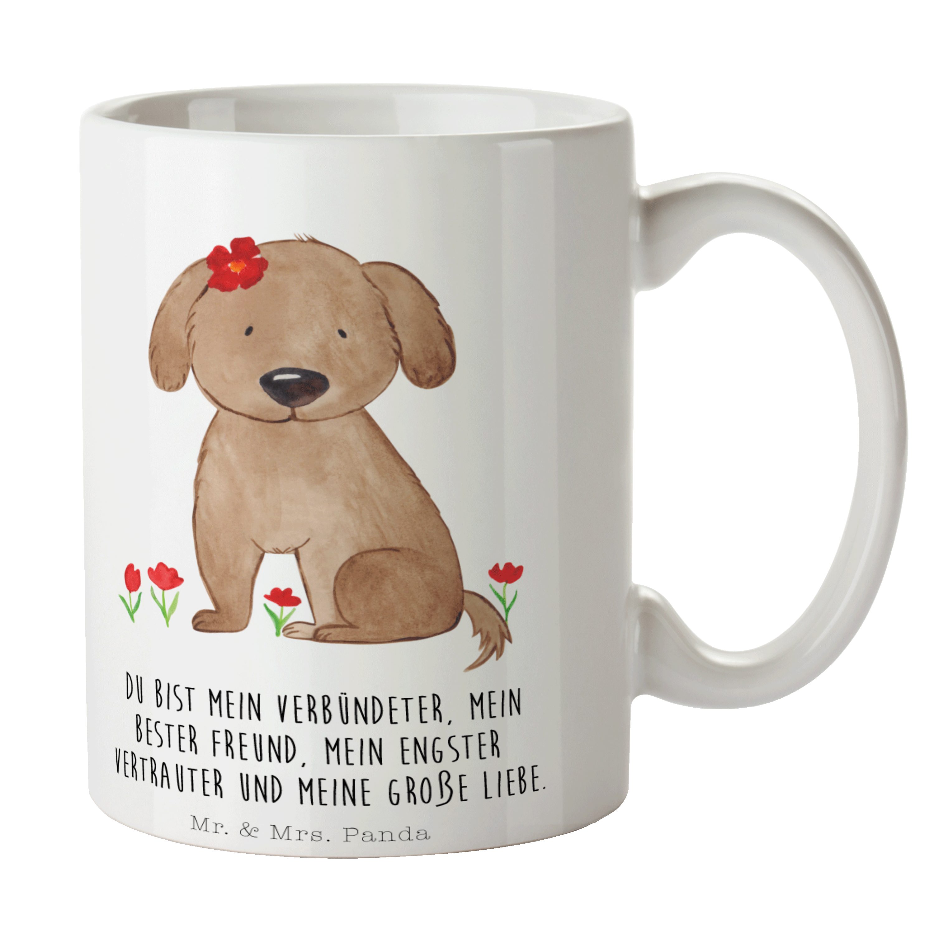 Mr. & Mrs. Panda Tasse Hund Hundedame - Weiß - Geschenk, Hundebesitzer, Hunderasse, Haustier, Keramik