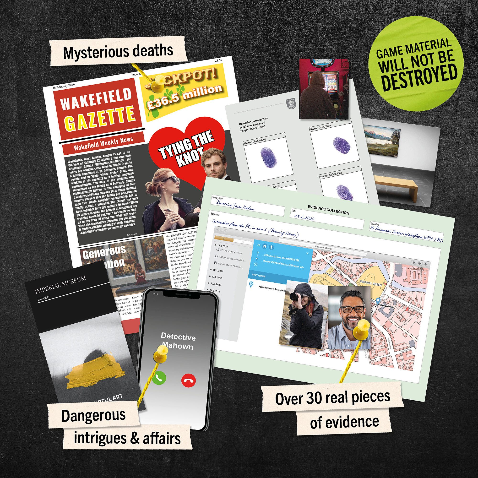 Hidden Games Spiel The Midgnight Crown, Gesellschaftsspiel, Detektivspiel, Familienspiel, Made in Germany