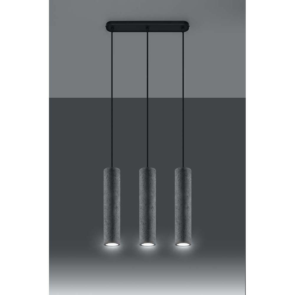 etc-shop Pendelleuchte, L nicht Leuchtmittel Grau Stahl Schwarz Pendelleuchte Hängeleuchte inklusive, Deckenleuchte 40 cm