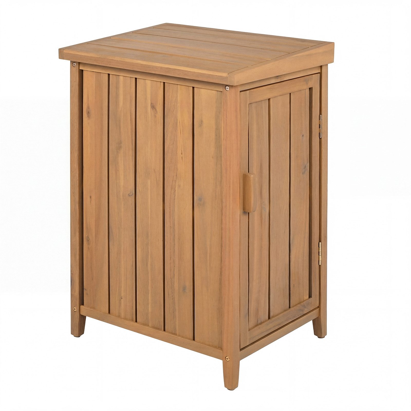 COSTWAY Auflagenbox, Paketbox aus Holz, Paketkasten mit Gasdruck-Deckel